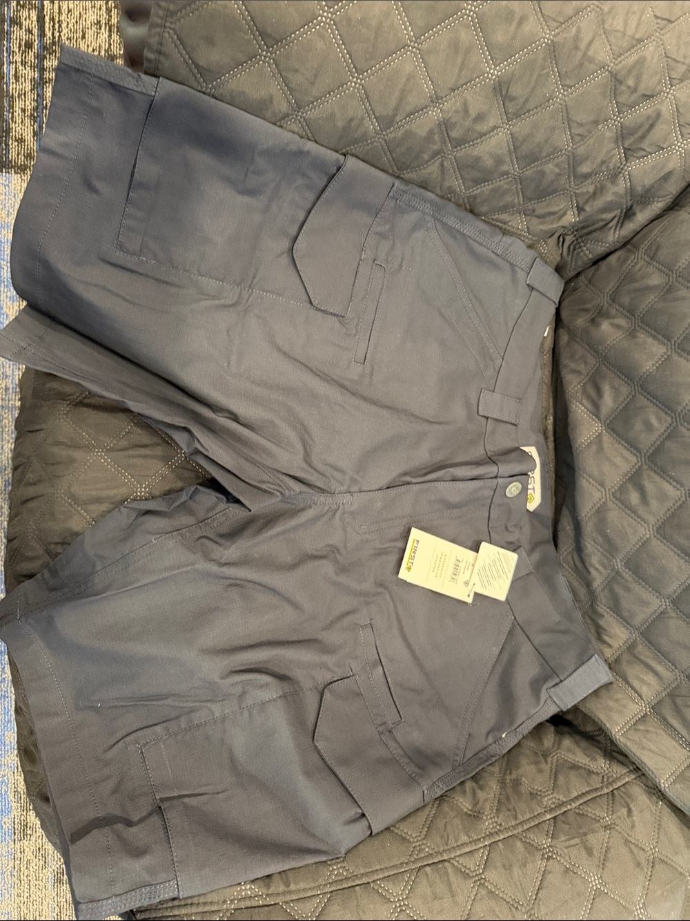 Men's Cargo Shorts in Navy Blue with Multiple Pockets
